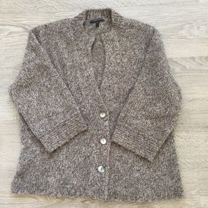 Eileen Fisher | Light Grey Alpaca-Blend Cardigan